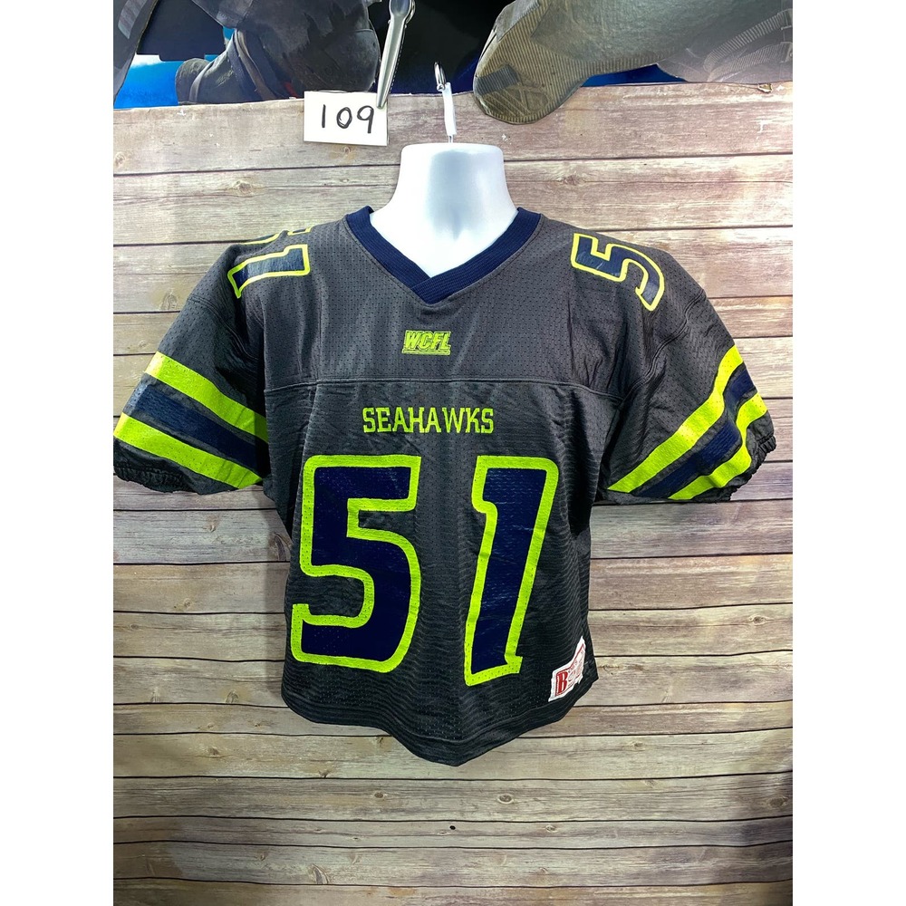 Seattle Seahawks  Jersey Youth XL #51 Short Sleeve Football Gray and Green